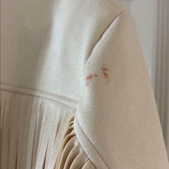 ARULA Cream Fringe Suede Jacket NWT - Picture 5 of 6